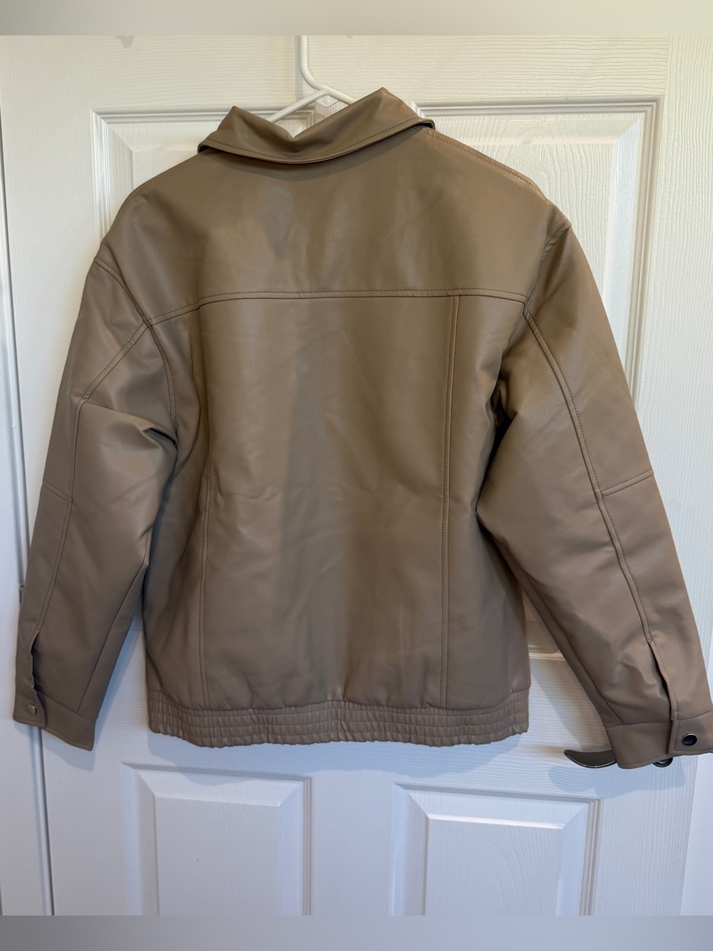 Halara Relaxed Casual Faux Leather Jacket - Picture 5 of 8